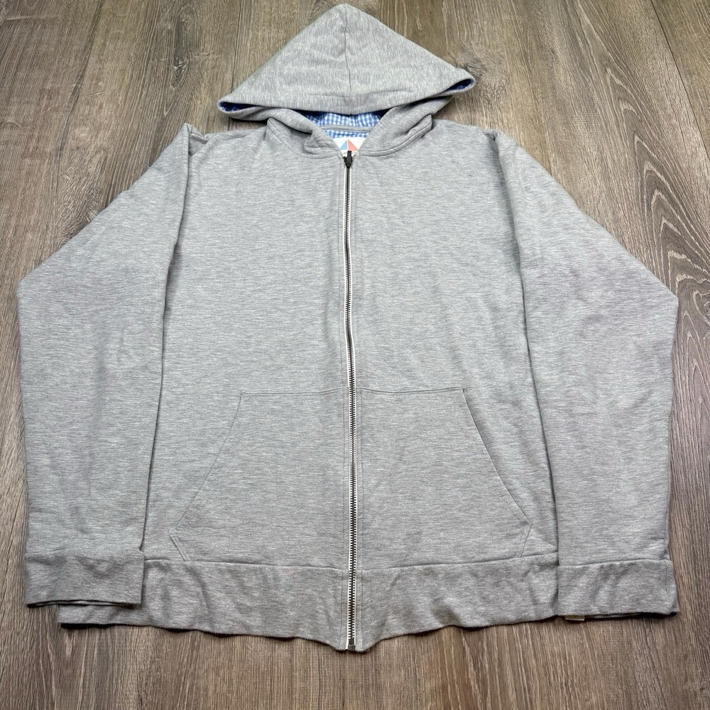 Coastal Crew Full Zip DeckHand Hoodie Grey Mens Size XL Made In USA
